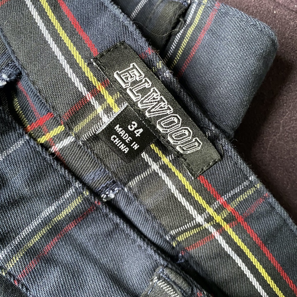 Pre owned Elwood Blue Yellow Plaid Pants